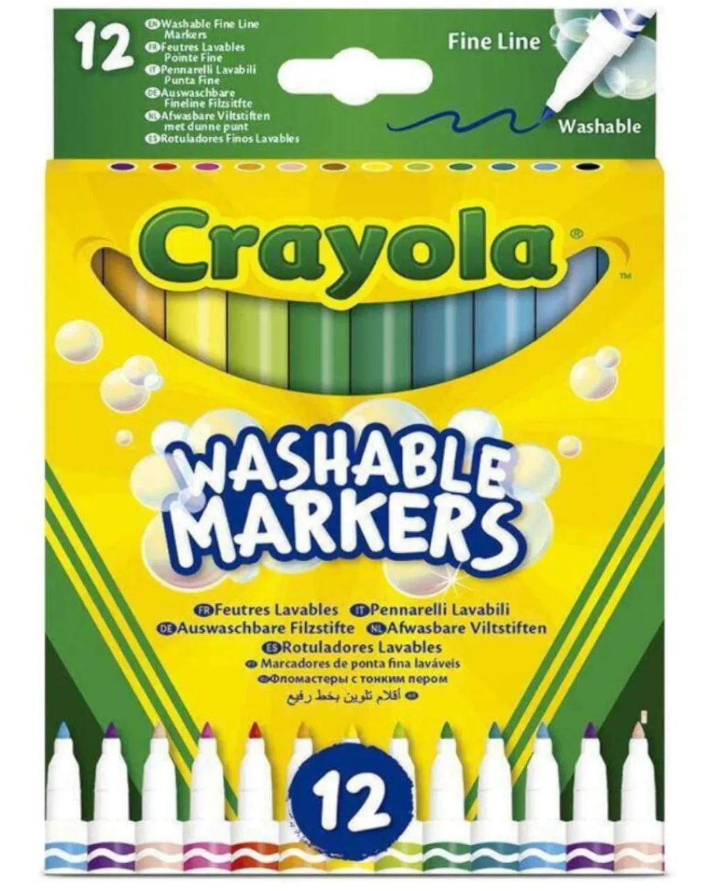 Crayola Giochi Creativi-- 24 Pennarelli Punta Fine Super Lavabili