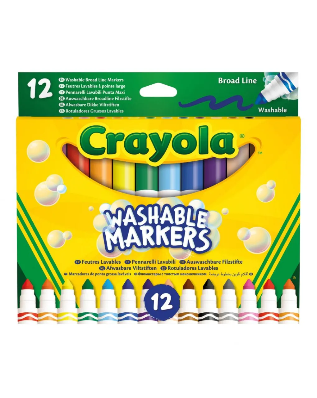 Crayola Giochi Creativi-- 12 Pennarelli Punta Maxi Lavabili