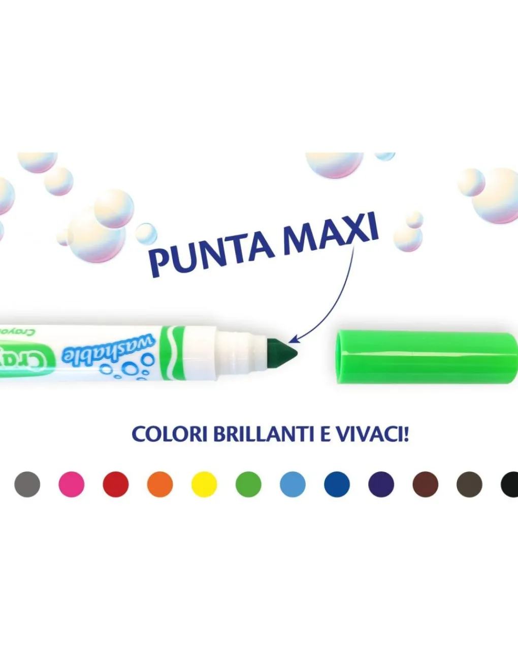 Crayola Giochi Creativi-- 12 Pennarelli Punta Maxi Lavabili