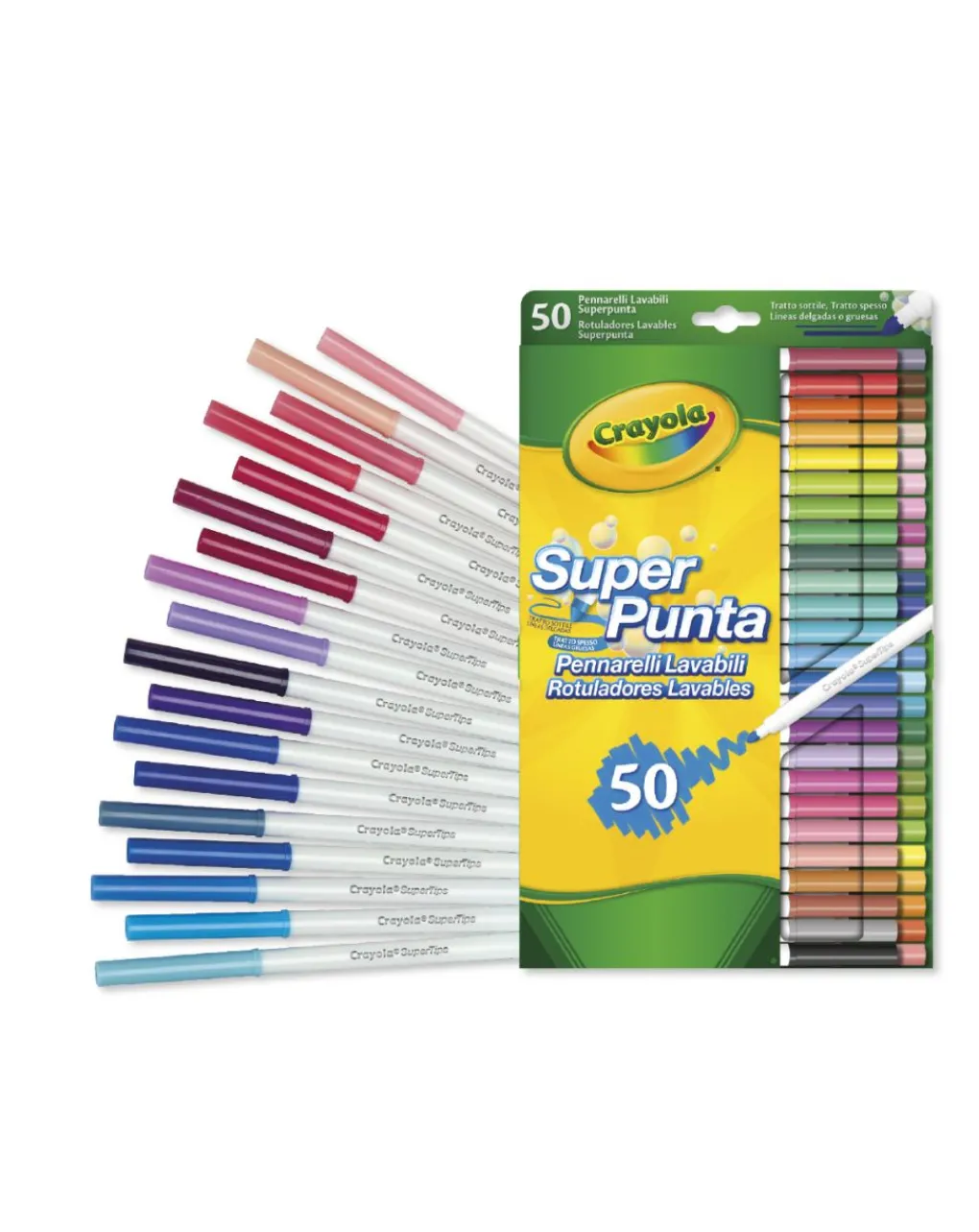 Crayola Giochi Creativi-- 50 Pennarelli Superpunta Lavabili