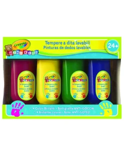 Crayola Giochi Creativi-- 4 Tempere A Dita Lavabili Mini Kids
