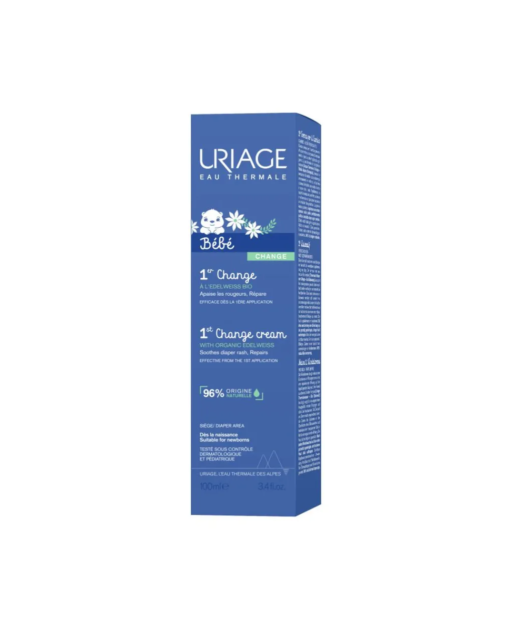 Uriage Pasta E Polvere Cambio-Crema Per Il Cambio Bebe 1Er Change 100Ml -