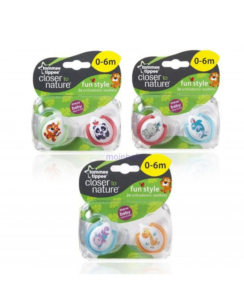 Tommee Tippee Succhietti-Ctn 2 Succhietti Fun-Style 0-6 M