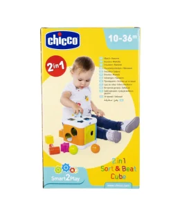 Chicco Giochi Primi Mesi-Cubo Incastra & Martella 2In1 -