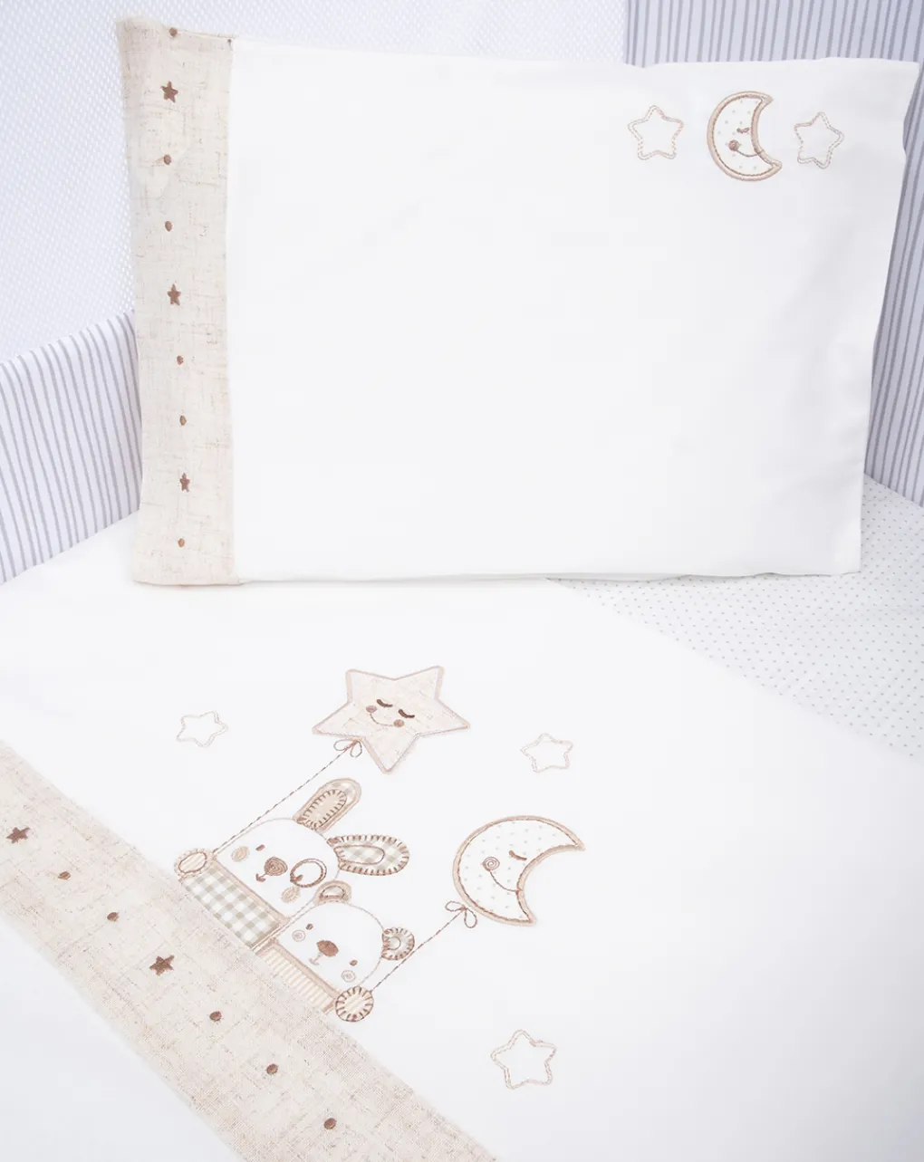 Prenatal Lenzuola E Trapunte-Culla/Carrozzina - Set 3 Pezzi Lenzuola