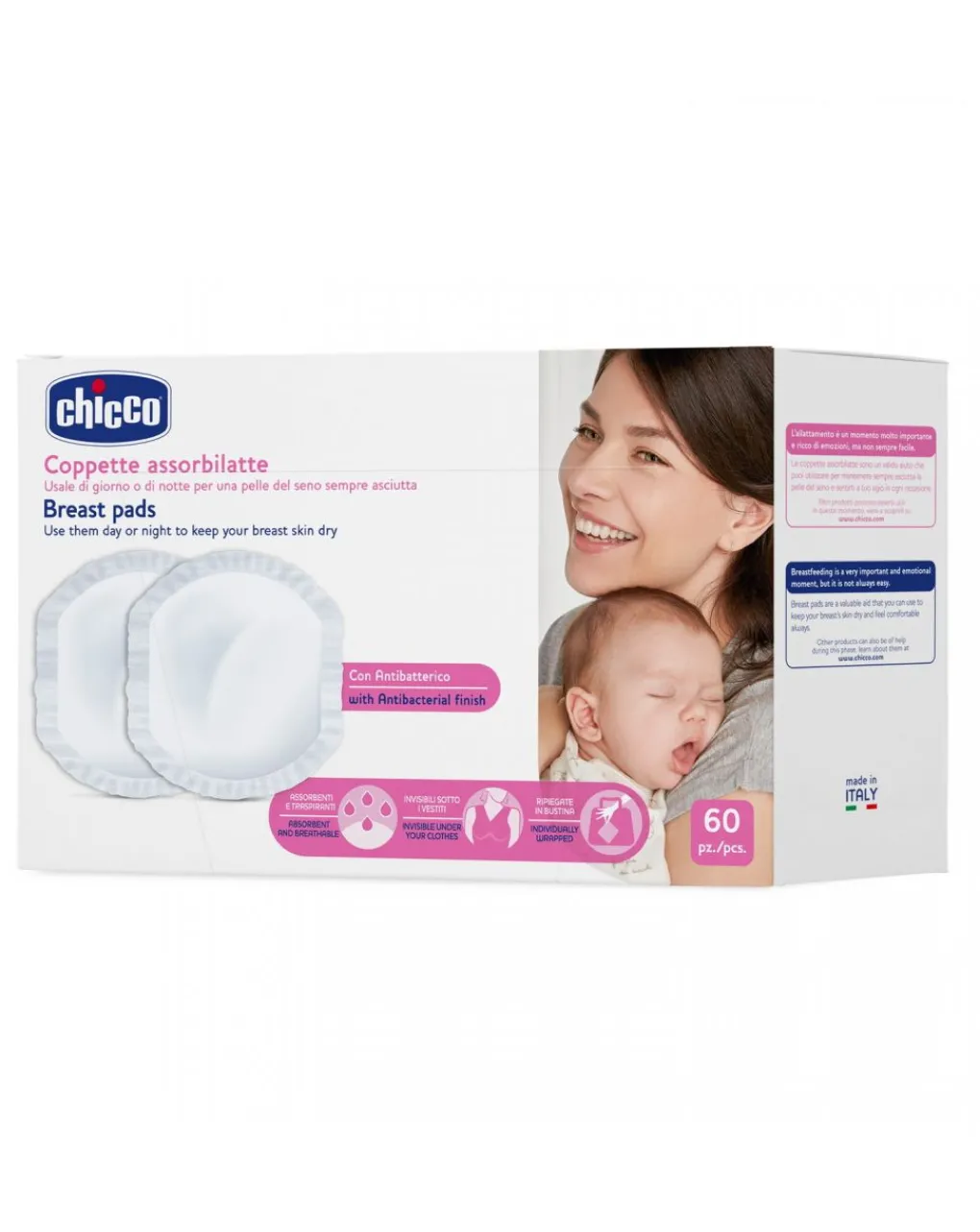 Boppy Coppette Assorbilatte-Dischetti Assorbilatte Antibatterici Chicco