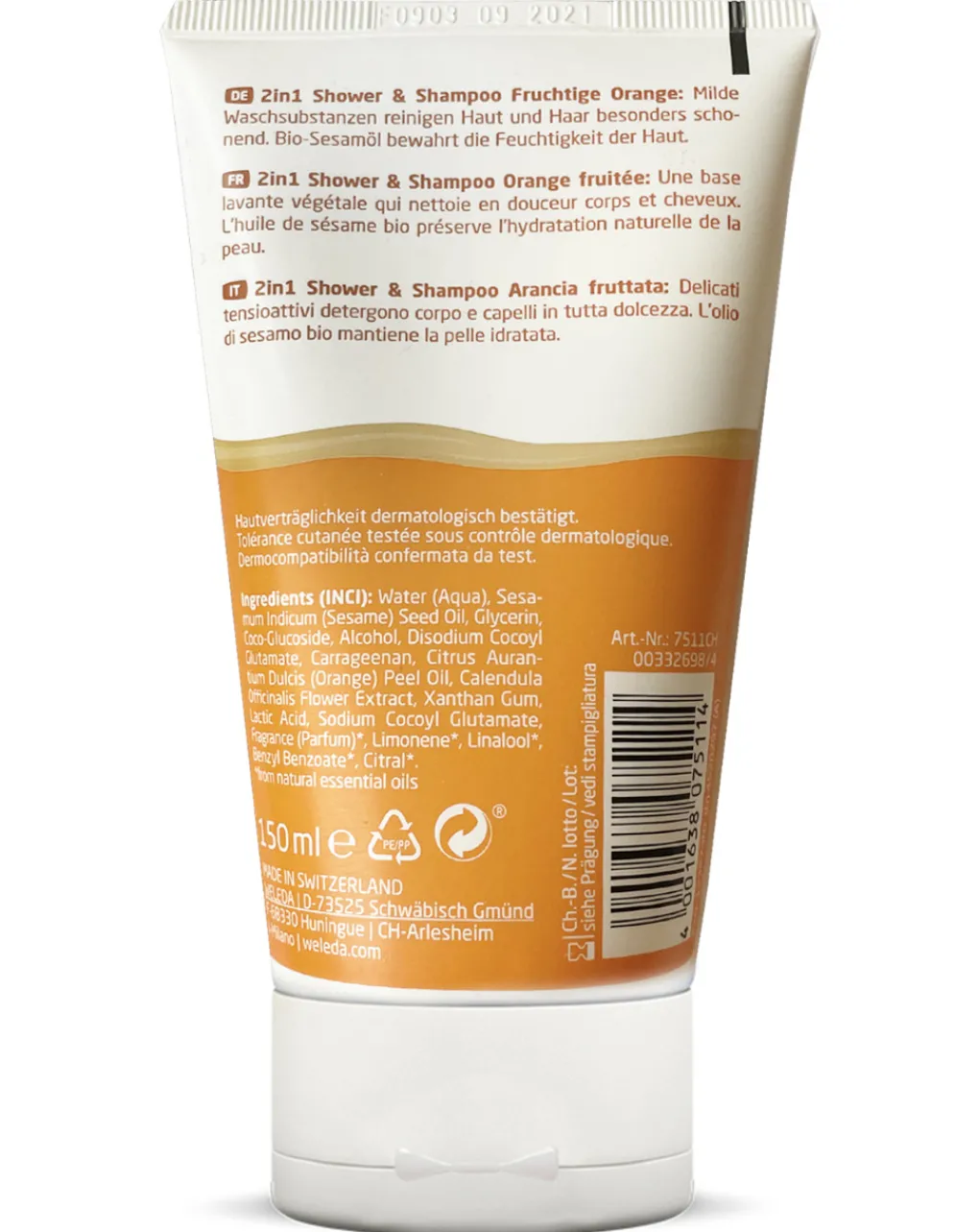 Weleda Saponi E Bagnoschiuma-Doccia-Shampoo Bambini Arancia Fruttata -