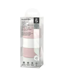 Suavinex Biberon-Dosatore Latte In Polvere Collezione Bonhomia Rosa. 4 Scomparti -