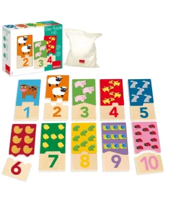Goula Puzzle Per Bambini-Duo Puzzle 1-10 -
