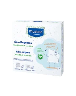 Mustela Salviettine E Traversine-Eco-Salviette Riutilizzabili Bio 6Pz -