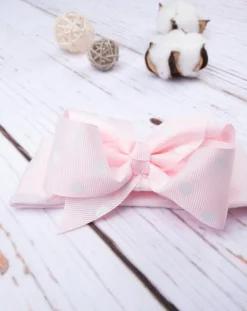 Prenatal Cappelli E Accessori-Fascetta Neonata Rosa Con Fiocco