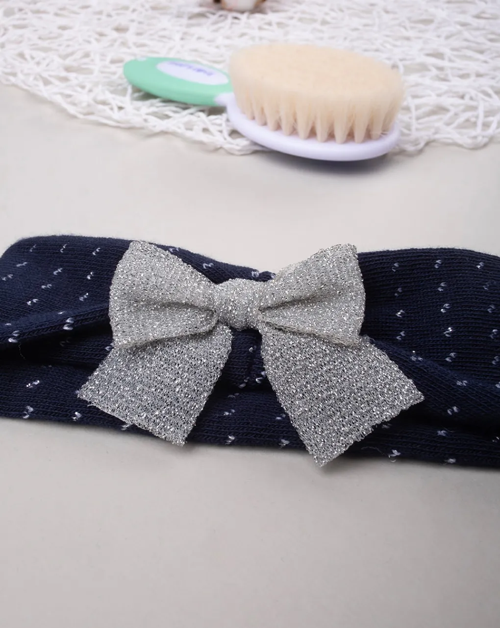 Prenatal Cappelli E Accessori-Fascia Bimba Blu E Lurex