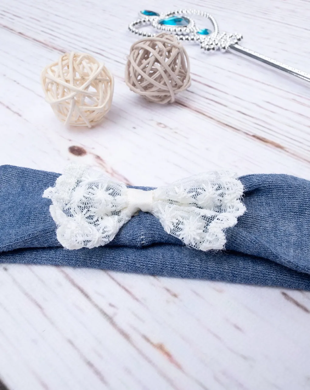 Prenatal Cappelli E Accessori-Fascia Casual Capelli Neonata Con Fiocco