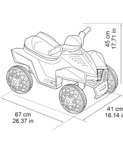 Feber Cavalcabili Elettrici-- Quad Racy? Red 6V