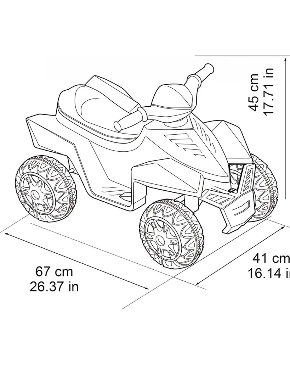 Feber Cavalcabili Elettrici-- Quad Racy? Red 6V