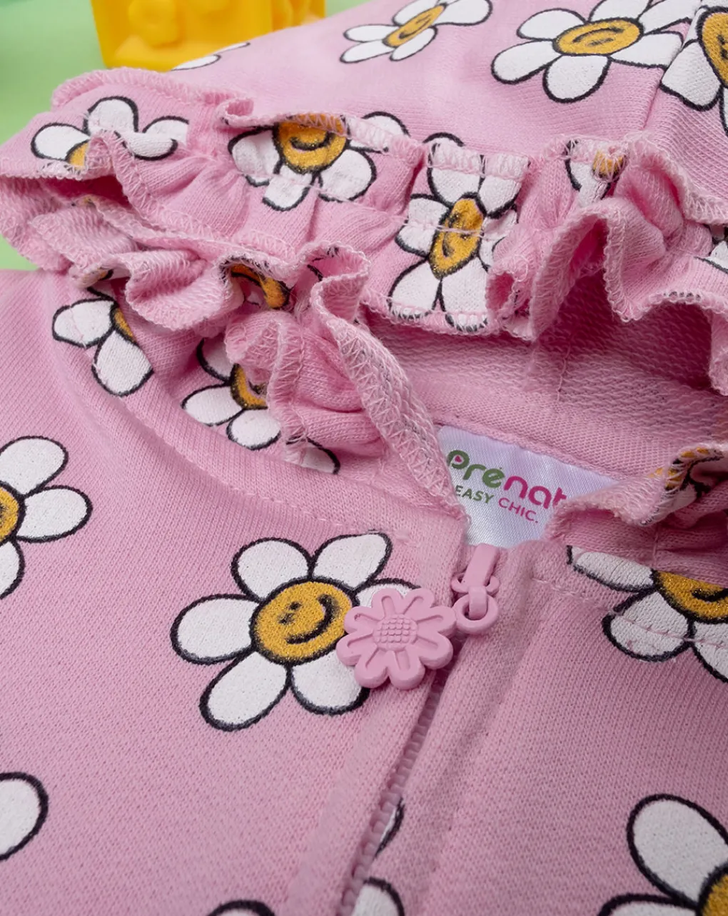 Prenatal Maglioni E Cardigan-Felpa Bimba Con Cappuccio Margherite
