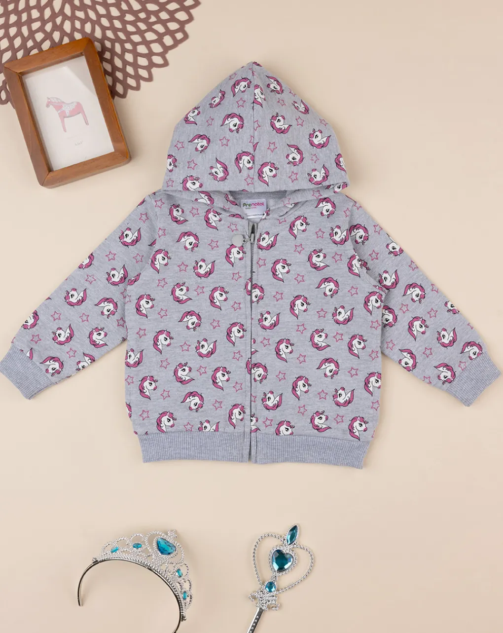 Prenatal Maglioni E Cardigan-Felpa Bimba French Terry "Unicorno”