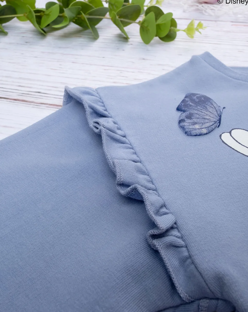Prenatal Felpe E Maglioni-Felpa Bimba "Minnie” Azzurra Organic Cotton