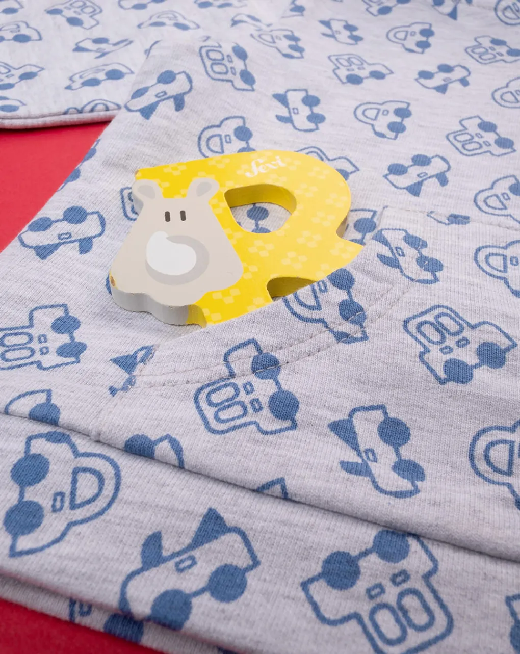 Prenatal Cardigan-Felpa Bimbo Grigia "Automobili”