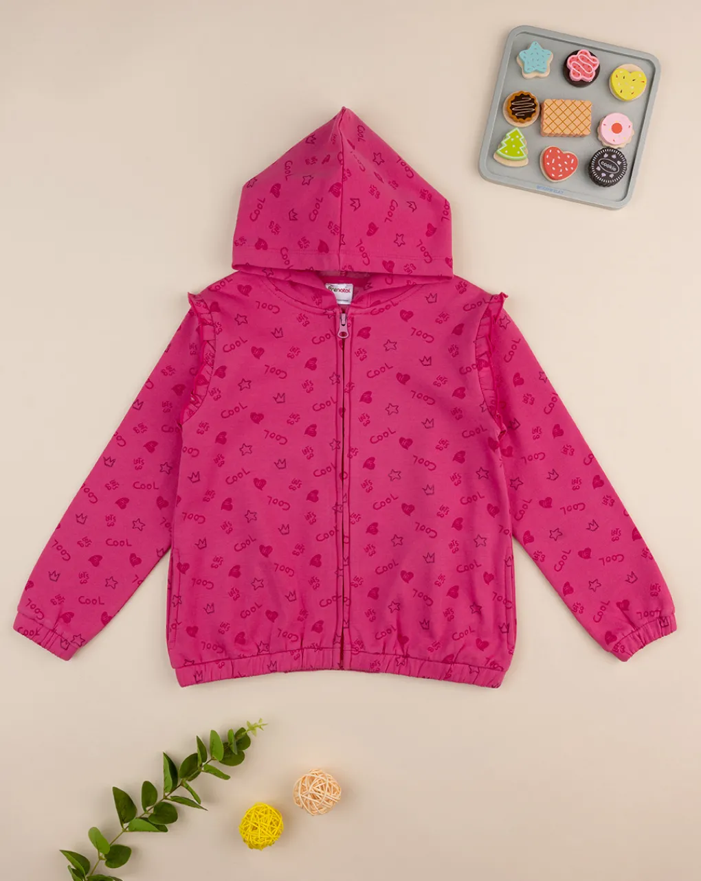 Prenatal Felpe E Maglioni-Felpa Con Cappuccio Bimba Rosa