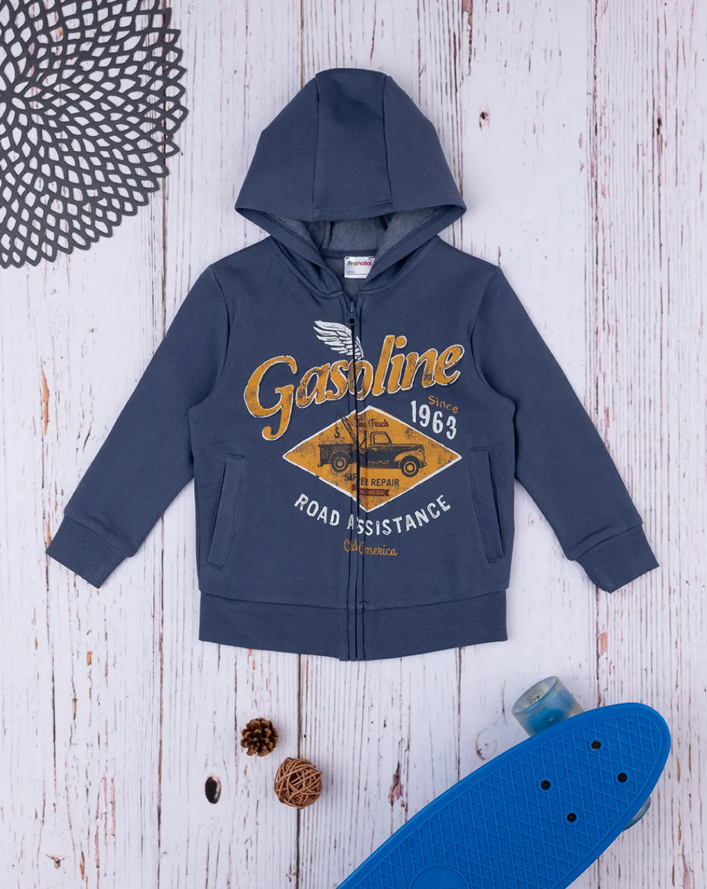 Prenatal Maglioni E Cardigan-Felpa Con Cappuccio Bimbo Blu