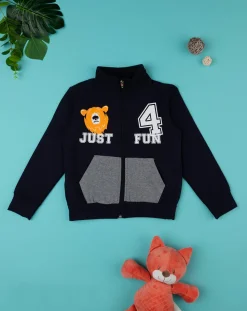 Prenatal Maglioni E Cardigan-Felpa Pesante Bimbo Blu Con Zip