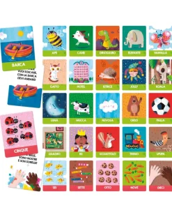 Headu Giochi Didattici-Flashcards Montessori Prime Scoperte. Per Imparare Parole Numeri E Forme 1/4 Anni -