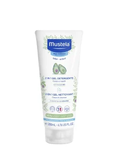 Mustela Saponi E Bagnoschiuma-Gel Detergente 2In1 200Ml -