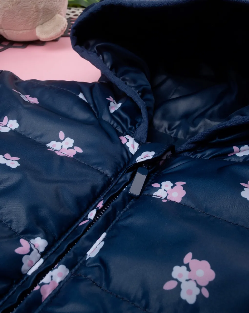 Prenatal Giubbini E Piumini-Giacca Leggera Bimba Blu "Fiori”