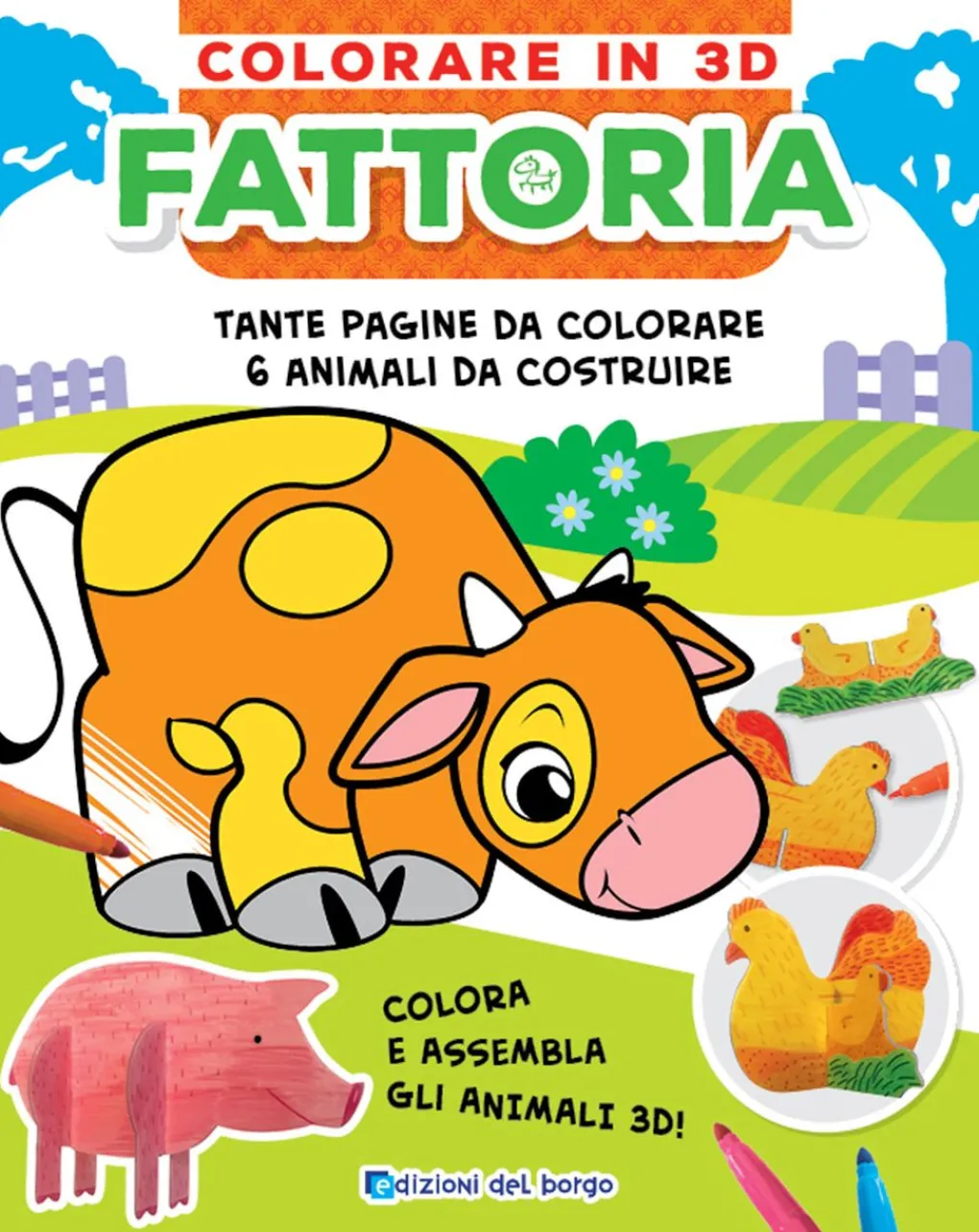 Giunti Libri E Audiolibri Per Bambini-- Colorare In 3D - Fattoria