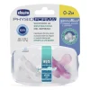 Chicco Succhietti-Gommottino Silicone 0-2 Bimba 2Pz