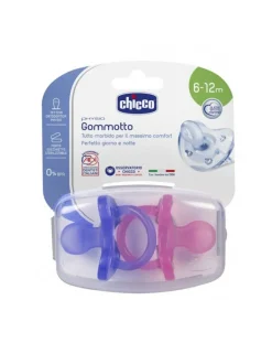 Chicco Succhietti-Gommotto Physio Silicone Bimba 6-12M 2Pezzi
