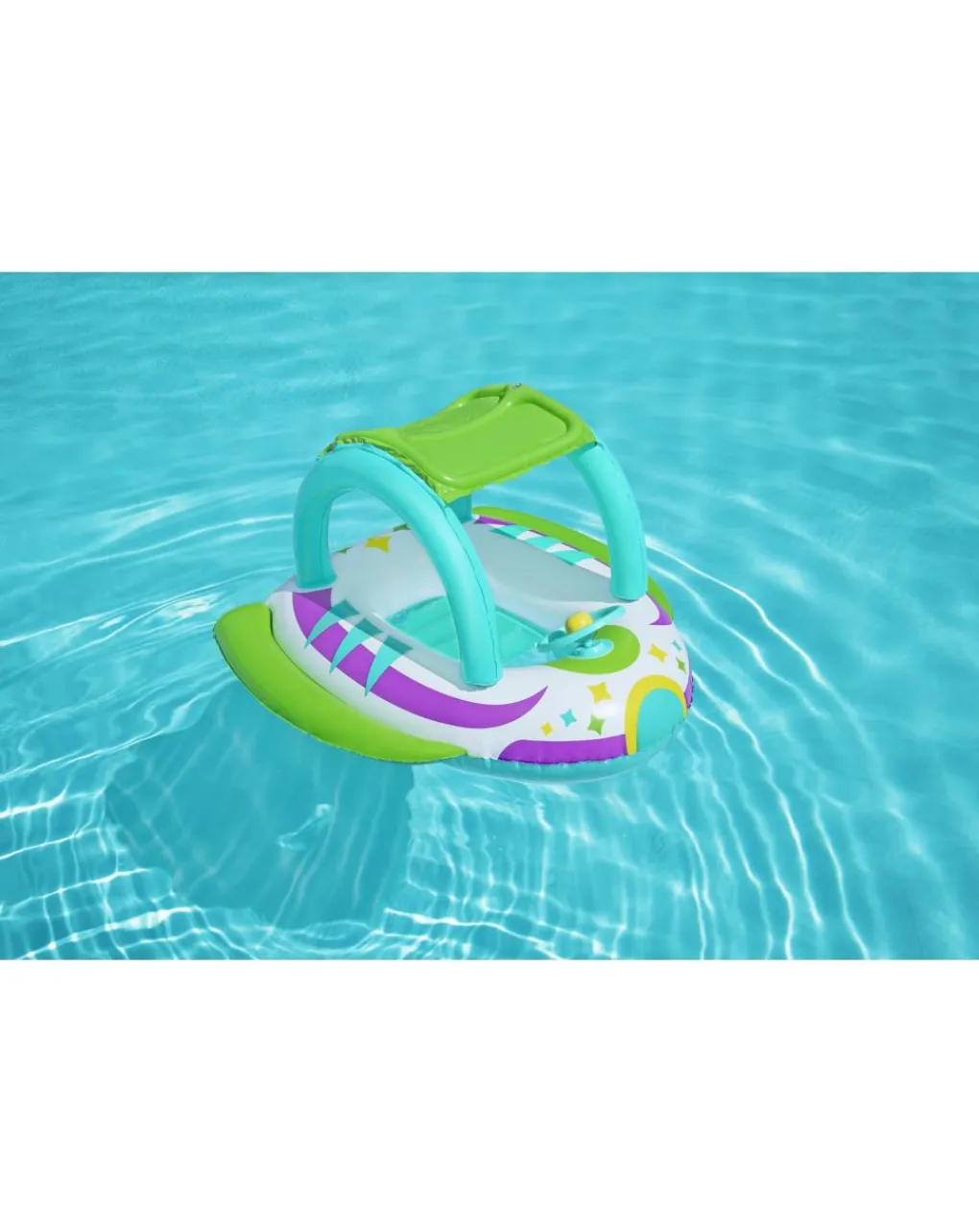 Bestway Secchielli E Giochi Mare-Gonfiabile Navicella Space Con Copertura 107X112 Cm -