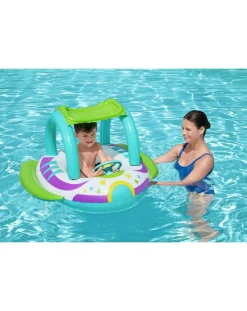 Bestway Secchielli E Giochi Mare-Gonfiabile Navicella Space Con Copertura 107X112 Cm -