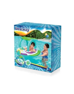 Bestway Secchielli E Giochi Mare-Gonfiabile Navicella Space Con Copertura 107X112 Cm -