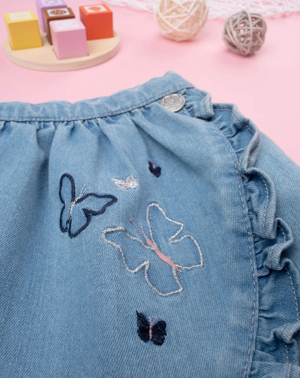 Prenatal Leggings E Gonne-Gonna Bambina Demin Soft Blue