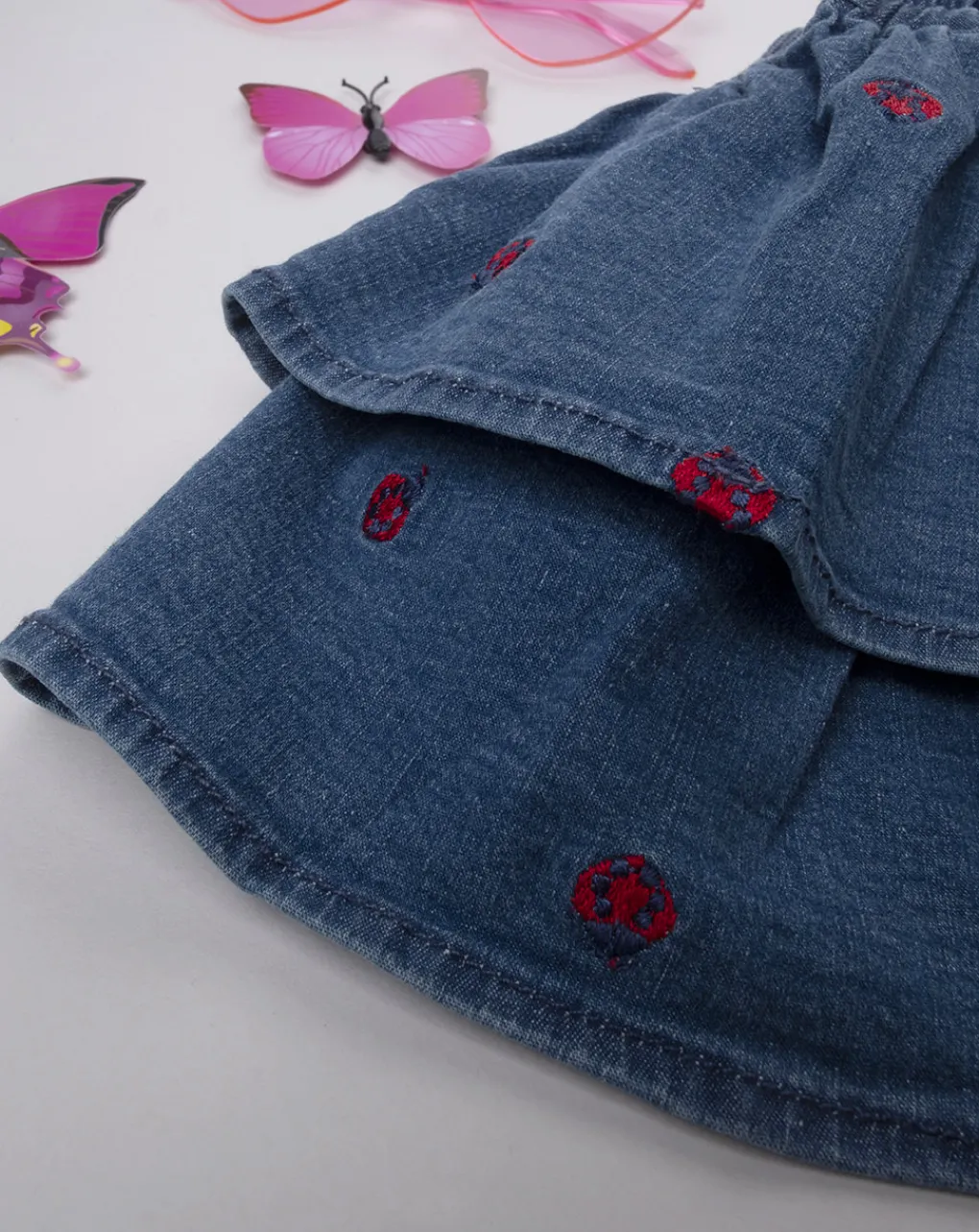 Prenatal Leggings E Gonne-Gonna Denim Bimba "Coccinelle”