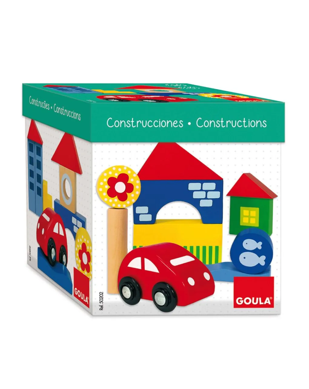 Goula Costruzioni Giocattolo-- Scatola Costruzioni 25 Pz. + Macchina