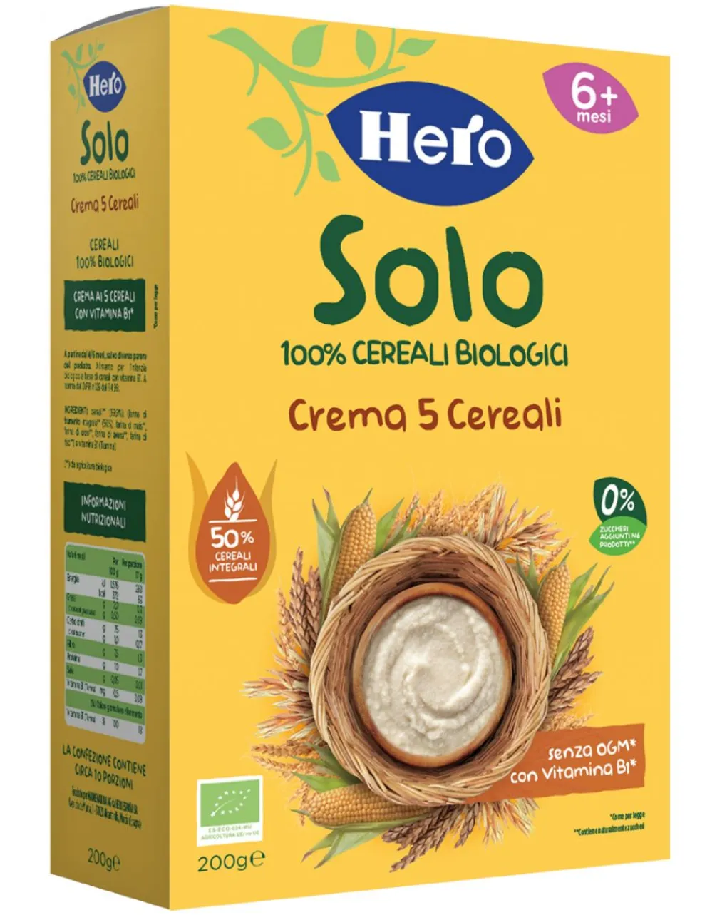Hipp Cereali Per Bambini-Hero Solo Crema 5 Cereali Bio 200G