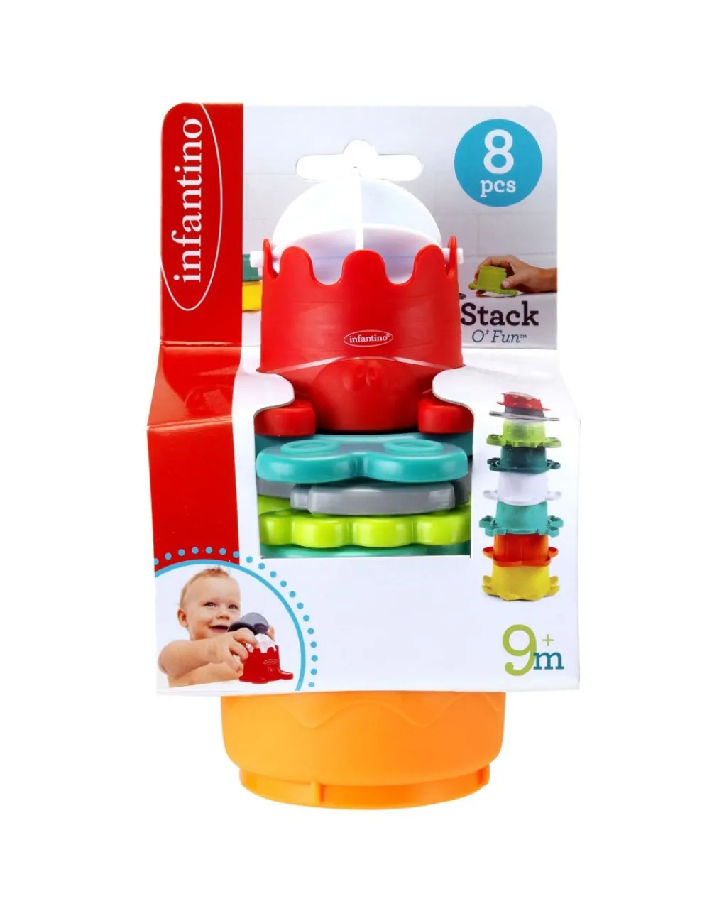 Infantino Giochi Primi Mesi-- Tazze Impilabili Con Forme Marine