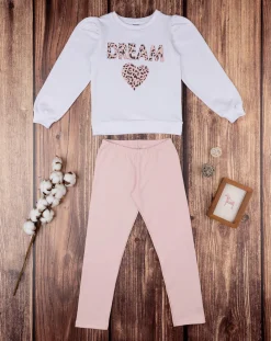 Prenatal Vestiti E Completi-Jogger Bambina Bianco E Rosa