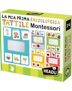 Headu Giochi Didattici-La Mia Prima Enciclopedia Tattile Montessori. Gioca E Scopri Con Le Speciali Tessere 2/4 Anni -