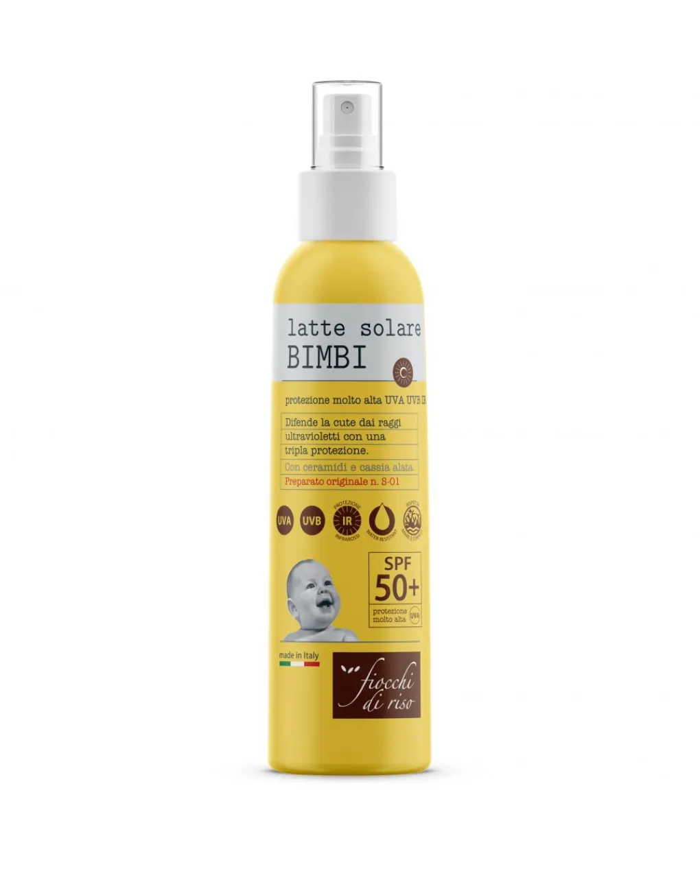 Fiocchi di Riso Solari E Doposole-Latte Solare Bimbi Spray Spf 50+ | 140Ml -