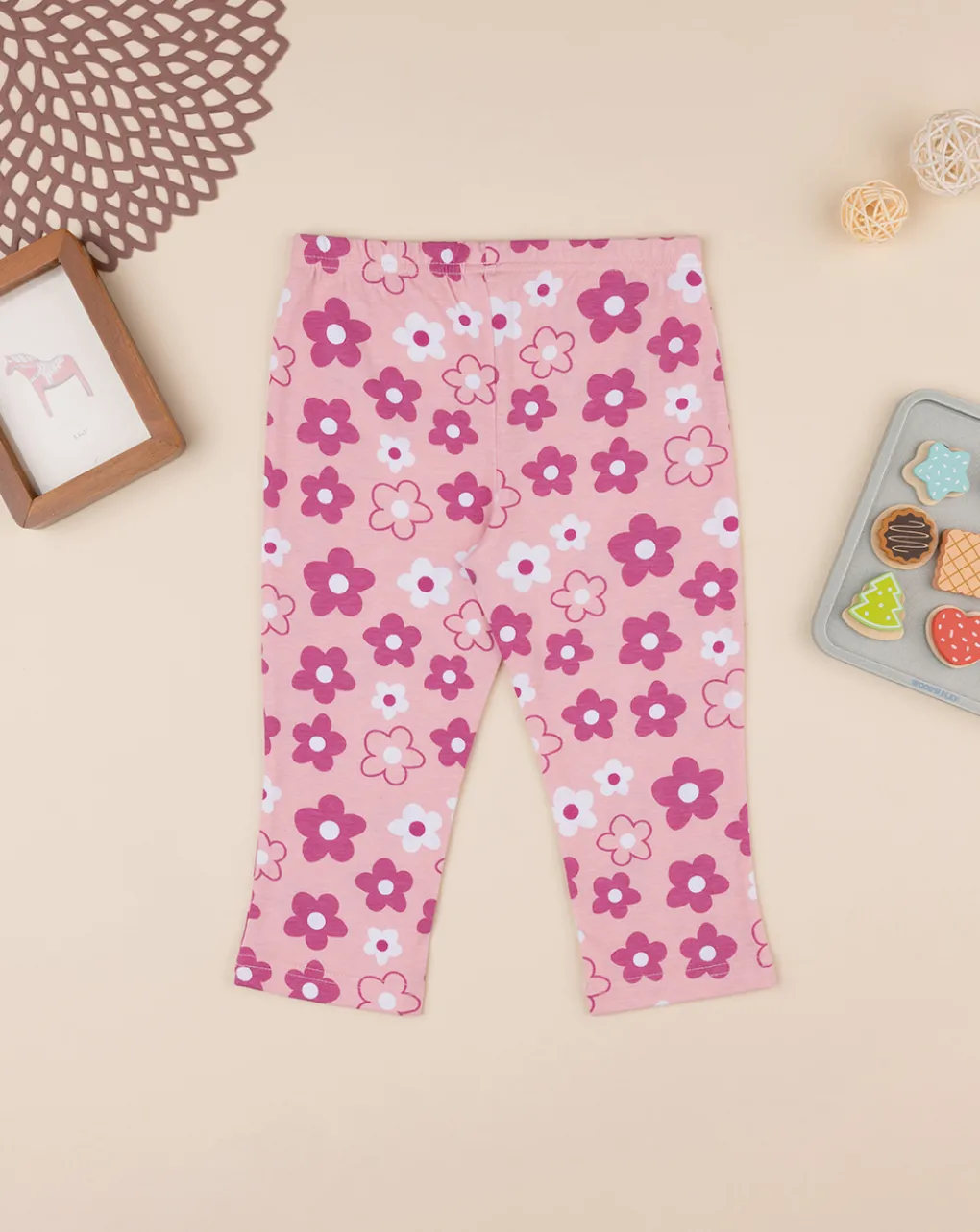 Prenatal Leggings E Gonne-Legging Bimba Rosa "Fiori”