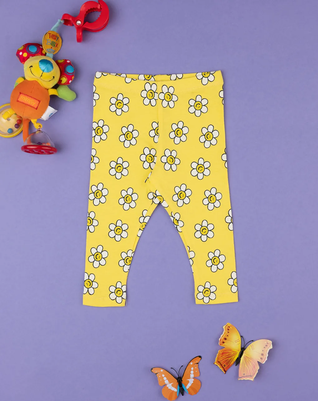 Prenatal Leggings E Gonne-Legging Jersey Bimba "Margherite” Giallo