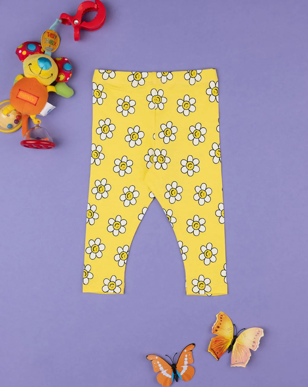 Prenatal Leggings E Gonne-Legging Jersey Bimba "Margherite” Giallo