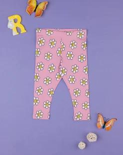 Prenatal Leggings E Gonne-Legging Jersey Bimba "Margherite” Rosa