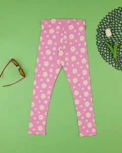 Prenatal Leggings E Gonne-Legging Jersey Bimba Rosa "Margherite”