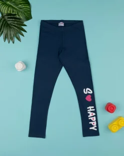 Prenatal Leggings E Gonne-Leggings Bambina Blu In Jersey Stretch