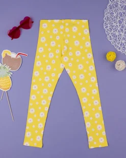 Prenatal Leggings E Gonne-Leggings Bambina Jersey Stretch Margherite Allover
